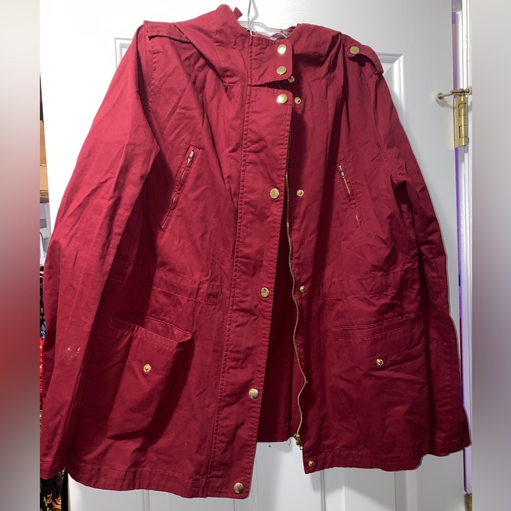 Women’s Red Hooded Jacket X-Large